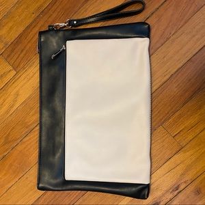 Mix No. 6 black and cream clutch purse wristlet